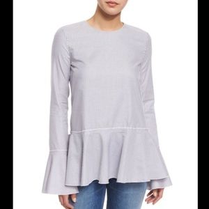 ❤️SOLD Theory Lexanda Mason peplum bell sleeve top